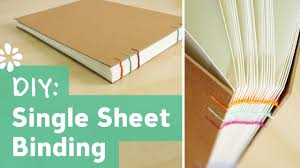 Single sheet binding